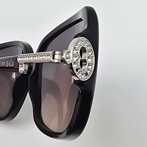 Tiffany & Co TF4043-B 8001/T3 Black Rhinestone Key Polarized Grey Sunglasses main image 7
